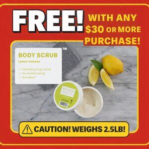 Case of 6 Brandless Salt and Sugar Exfoliating Body Scrub Lemon Verbena 8oz